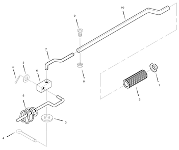 Chute Rod Group (1740273) Diagram and Parts List for 621502X37NA-521SSE 2006 Briggs and Stratton Snow Blower